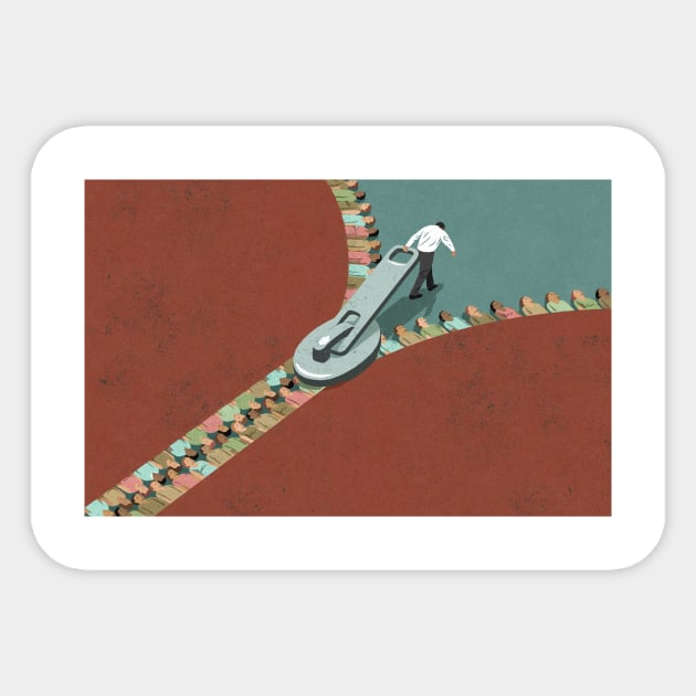 Integration Zip Sticker by John Holcroft